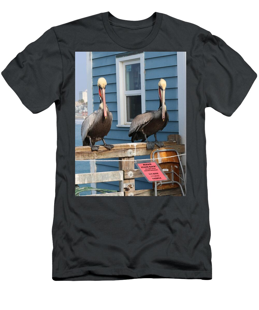 Pelican T-Shirt featuring the photograph Pelican Pals - 3 by Christy Pooschke
