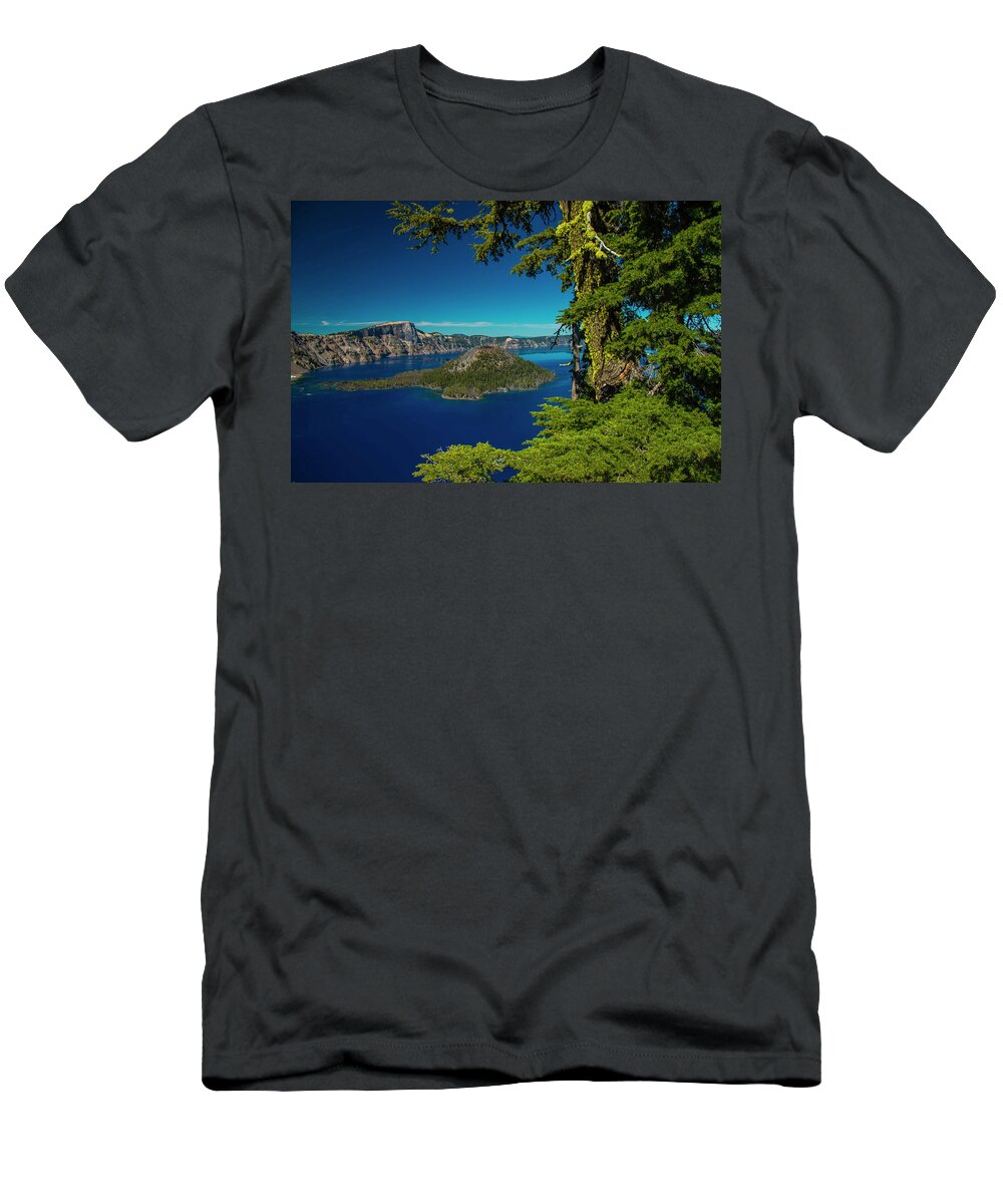 Crater Lake T-Shirt featuring the photograph Perfect Picture Frame by Doug Scrima