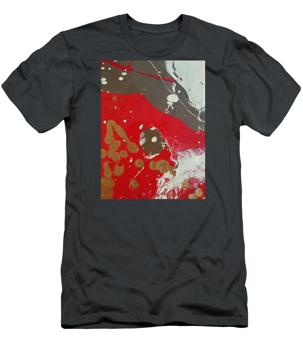 Abstract T-Shirt featuring the painting Perpetuum Mobile by Gyula Julian Lovas