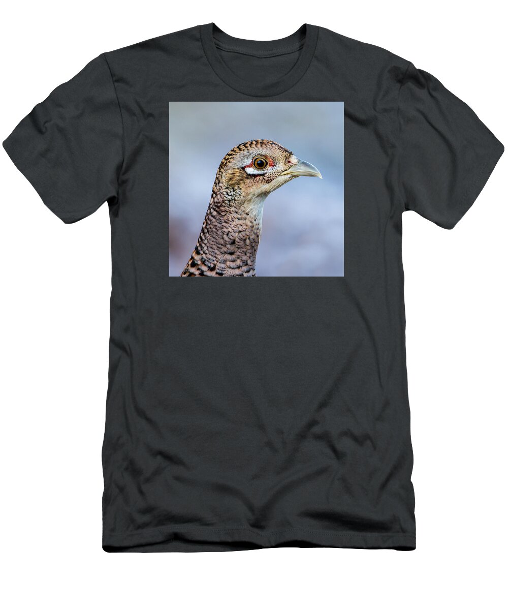 Pheasant Hen T-Shirt featuring the photograph Pheasant Hen by Torbjorn Swenelius