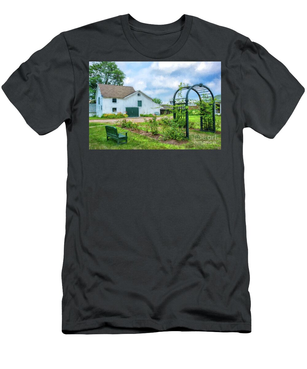 Phelps's Museum T-Shirt featuring the photograph Phelp's Museum Garden by Lorraine Cosgrove