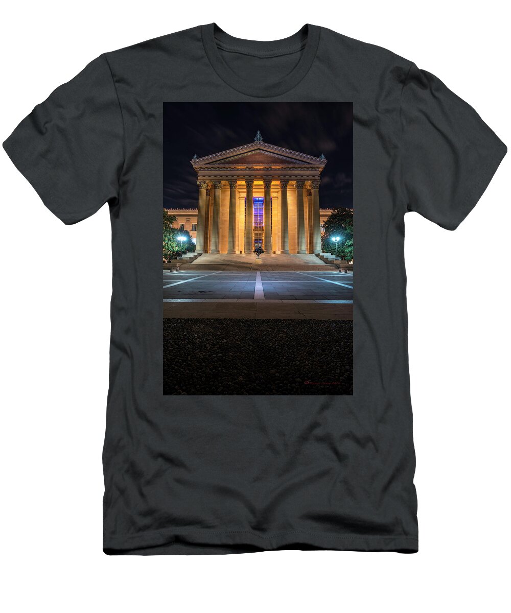 Marvin Saptes T-Shirt featuring the photograph Philadelphia Museum by Marvin Spates
