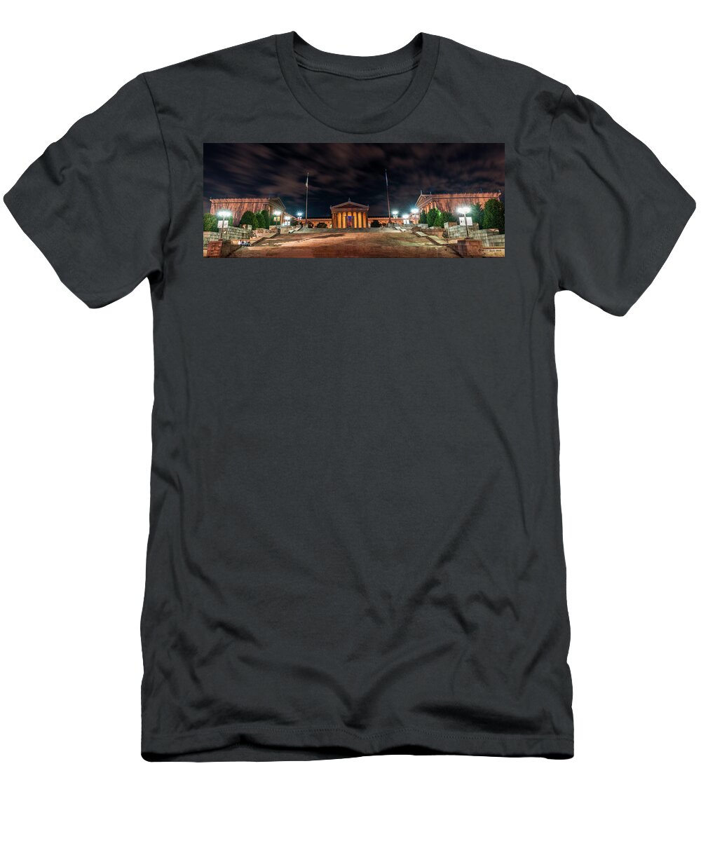 Marvin Saptes T-Shirt featuring the photograph Philadelphia Museum Of Art by Marvin Spates