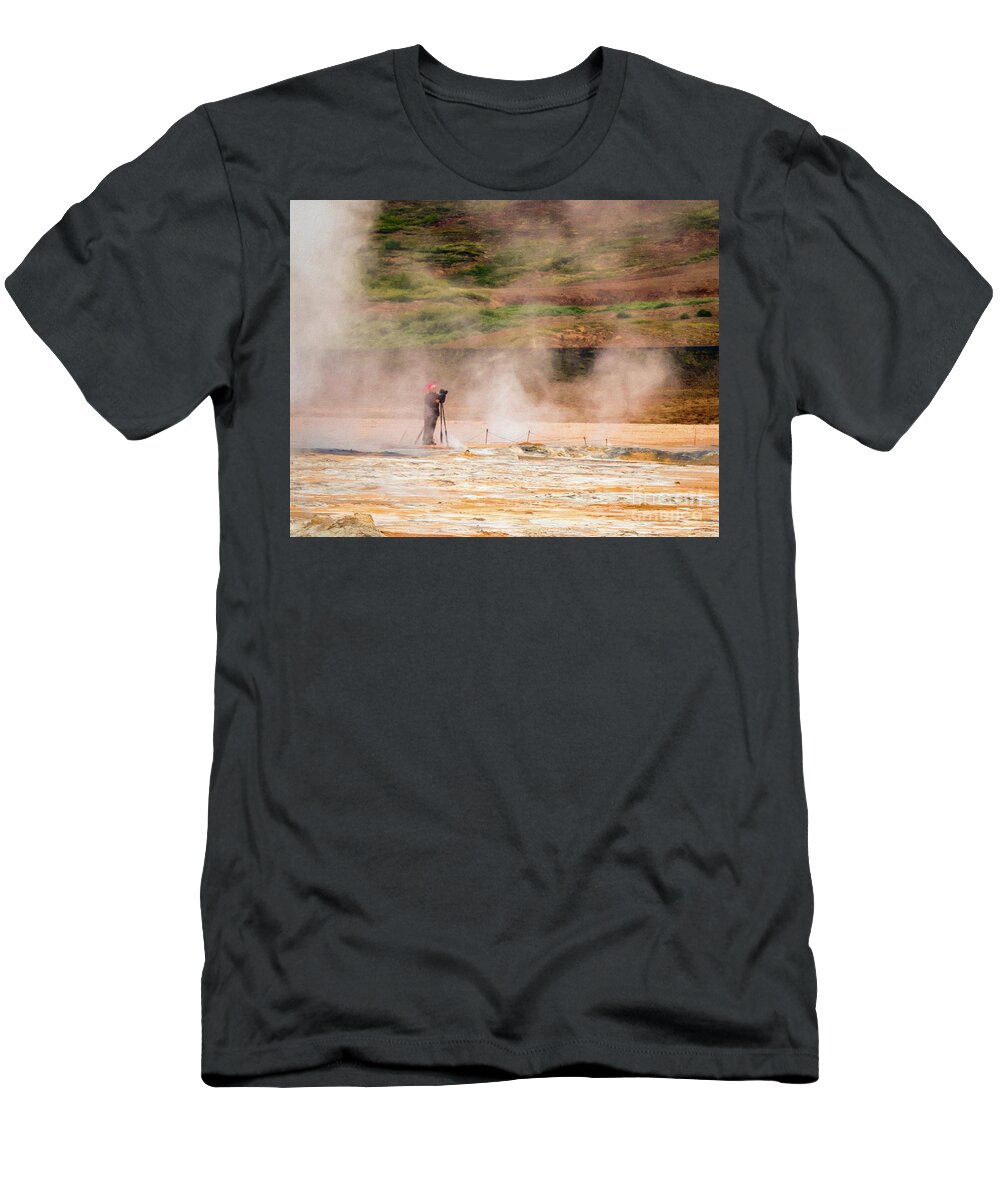 Iceland T-Shirt featuring the photograph Photographers searching for composition VI by Izet Kapetanovic