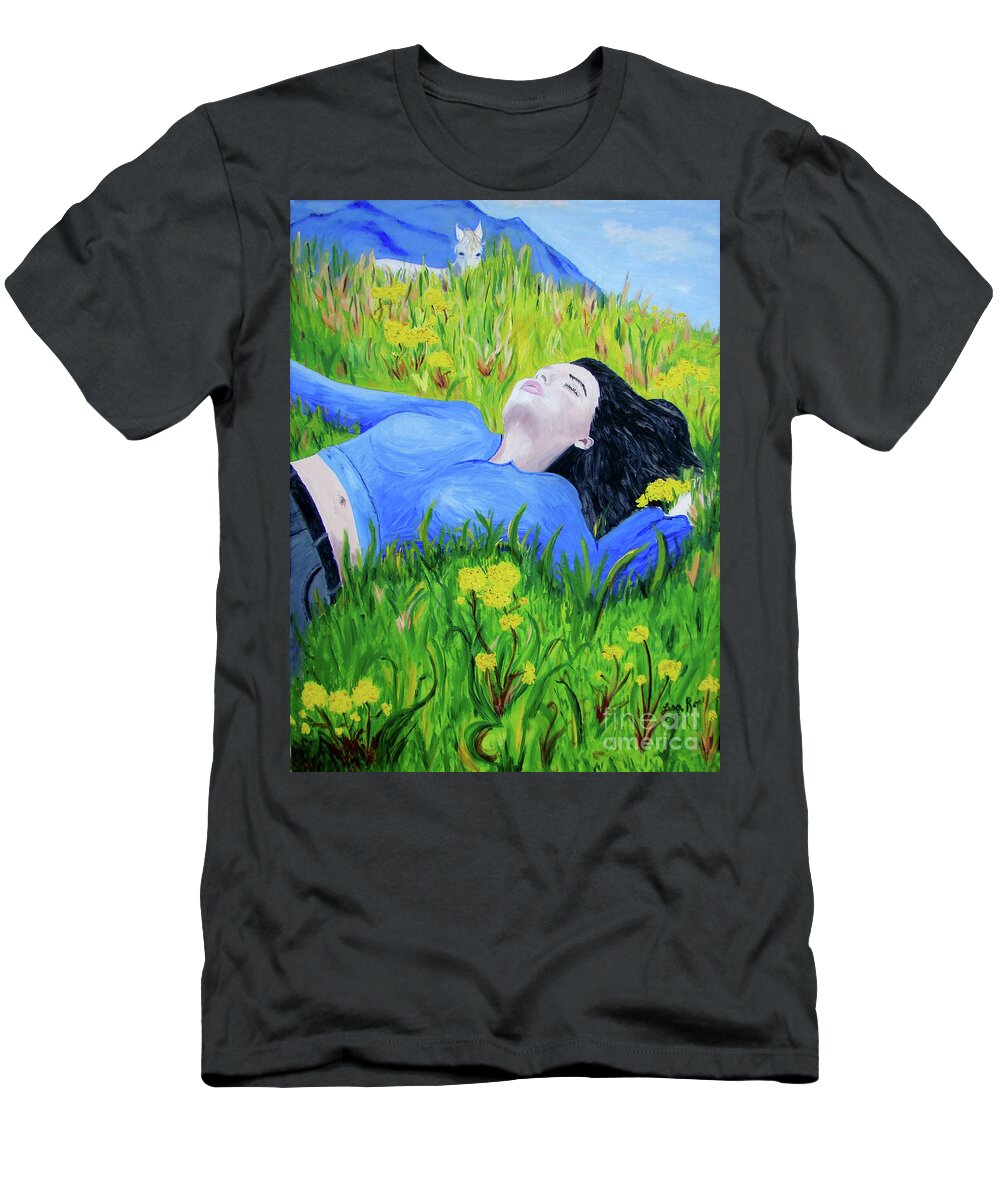 Landscape T-Shirt featuring the painting Pia by Lisa Rose Musselwhite