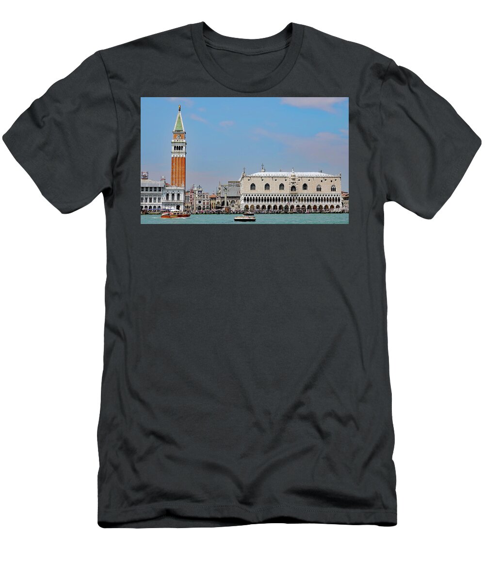 Campanile T-Shirt featuring the photograph Piazza San Marco In Venice, Italy by Rick Rosenshein