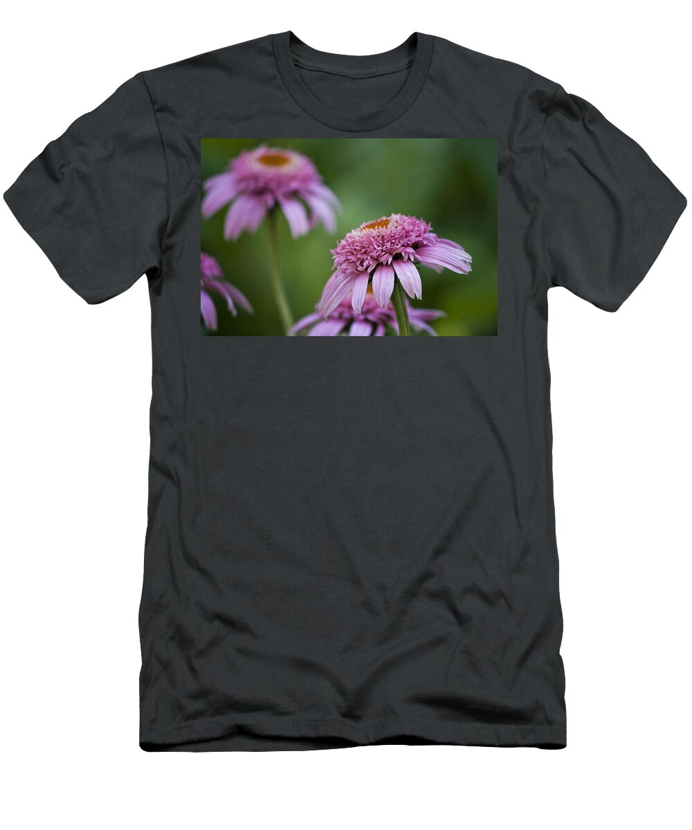 Pink T-Shirt featuring the photograph Pink Double Delight by Teresa Mucha