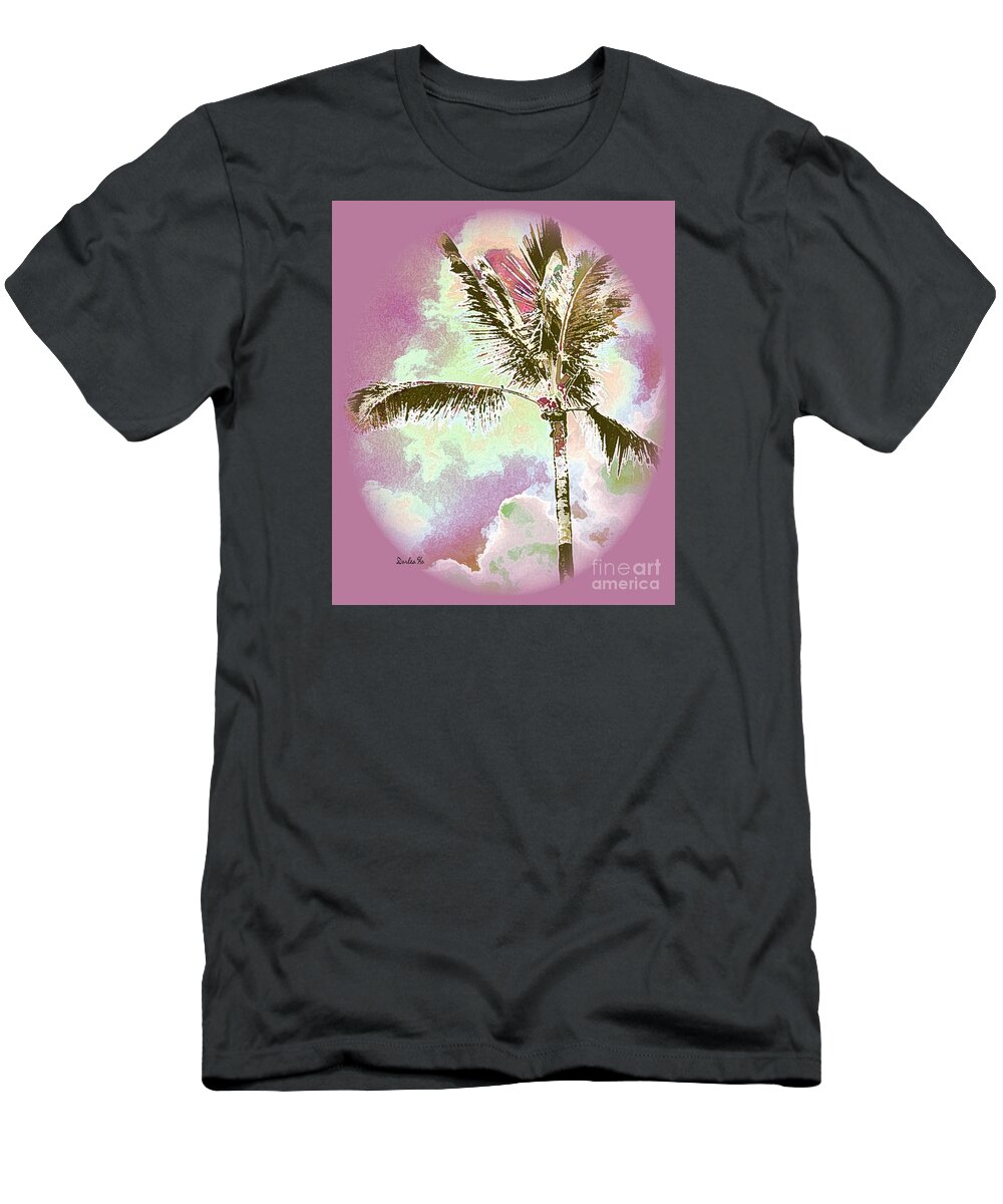 Hawaii T-Shirt featuring the digital art Pink Skies by Dorlea Ho