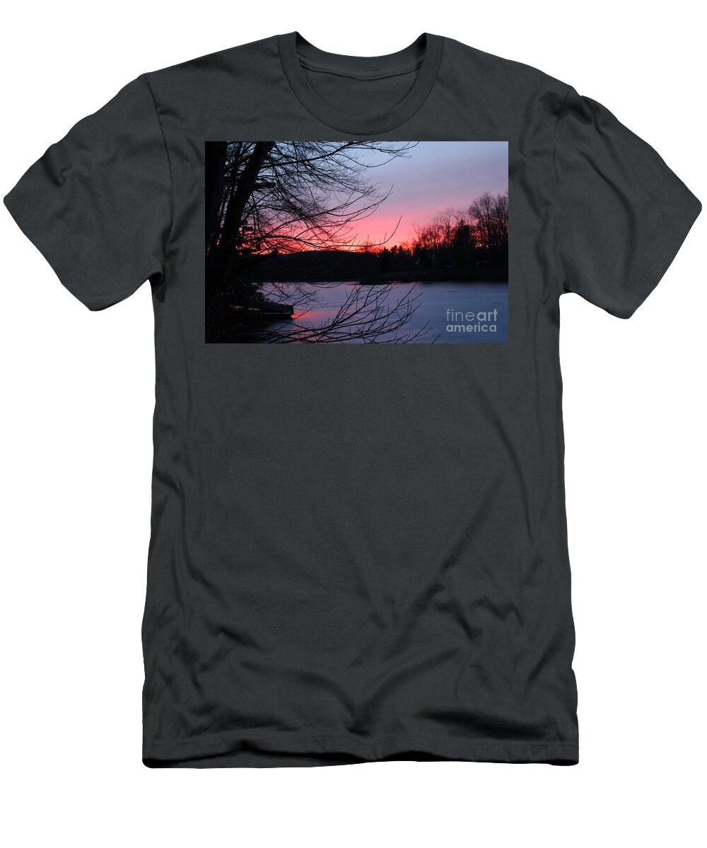 Cloud T-Shirt featuring the photograph Pink Sky at Night by Jason Nicholas