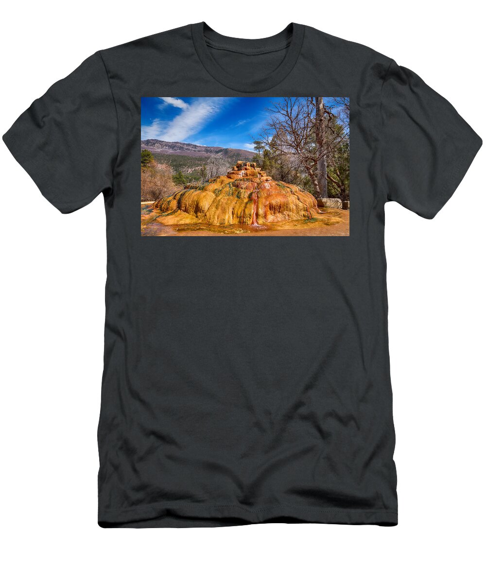 Pinkerton Hot Spring T-Shirt featuring the photograph Pinkerton Hot Spring Formation by James BO Insogna