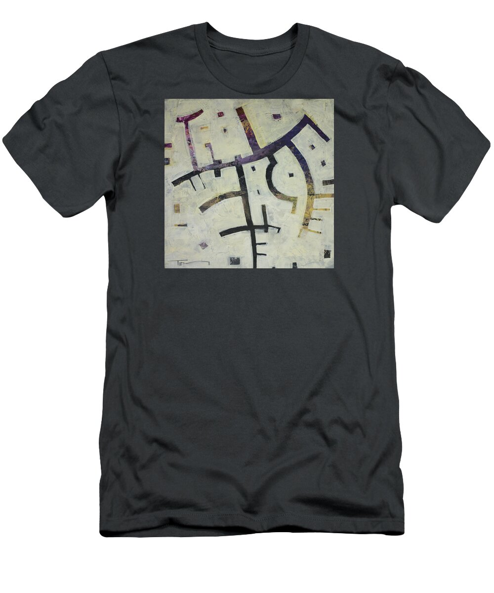 Map T-Shirt featuring the painting Pirate Map by Tim Nyberg