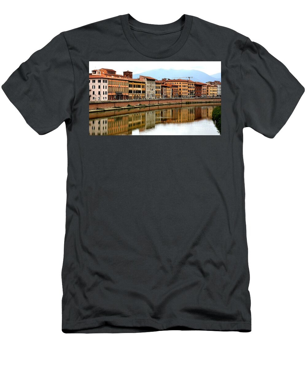 Italy T-Shirt featuring the photograph Pisa Reflections by Tatyana Searcy