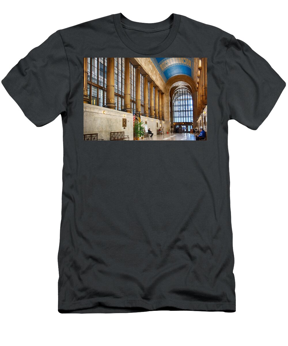 Pittsburgh City County Building Main Hall T-Shirt featuring the photograph Pittsburgh City County Building Main Hall by Amy Cicconi