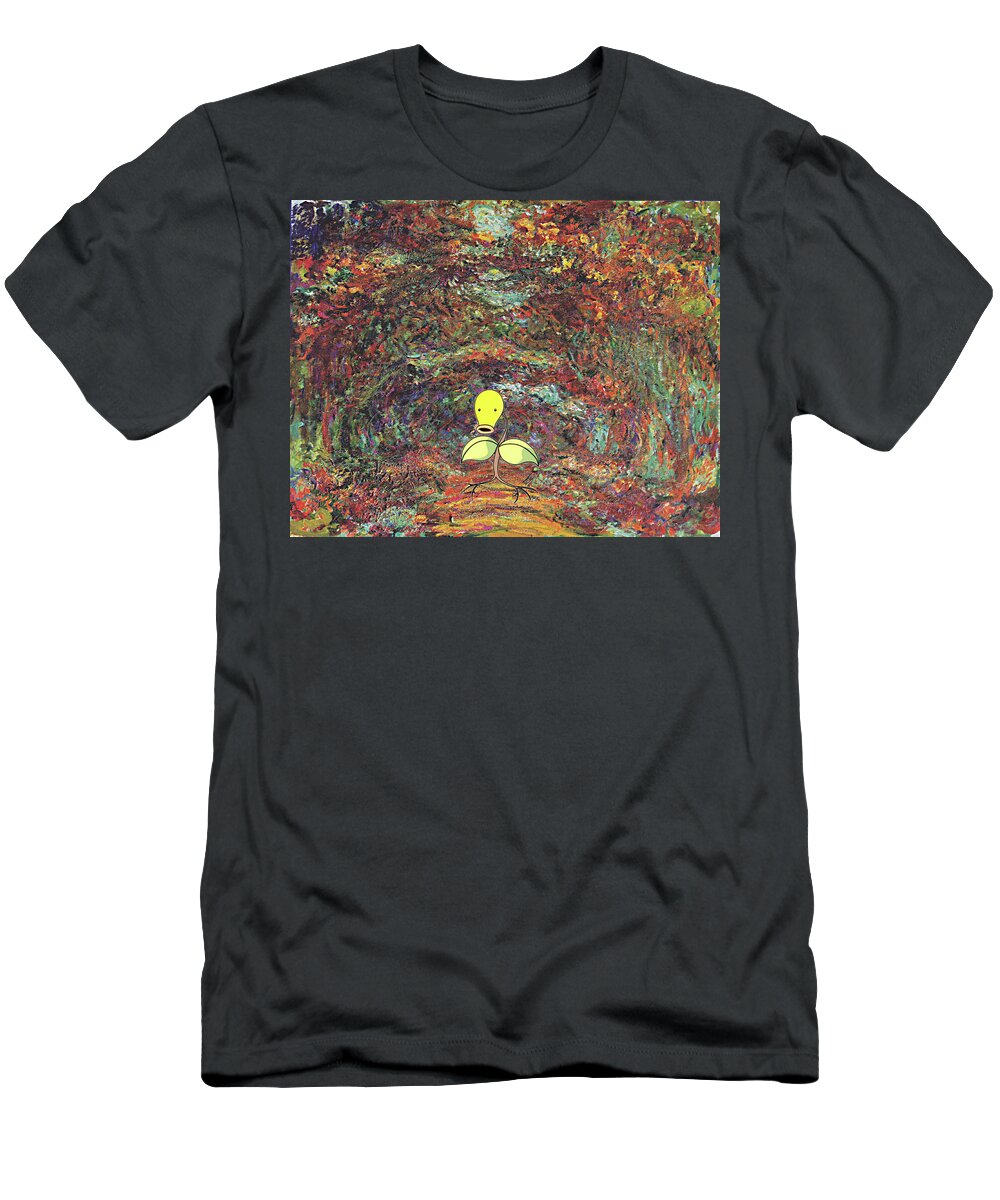 Painting T-Shirt featuring the digital art Planet PokeMonet by Greg Sharpe