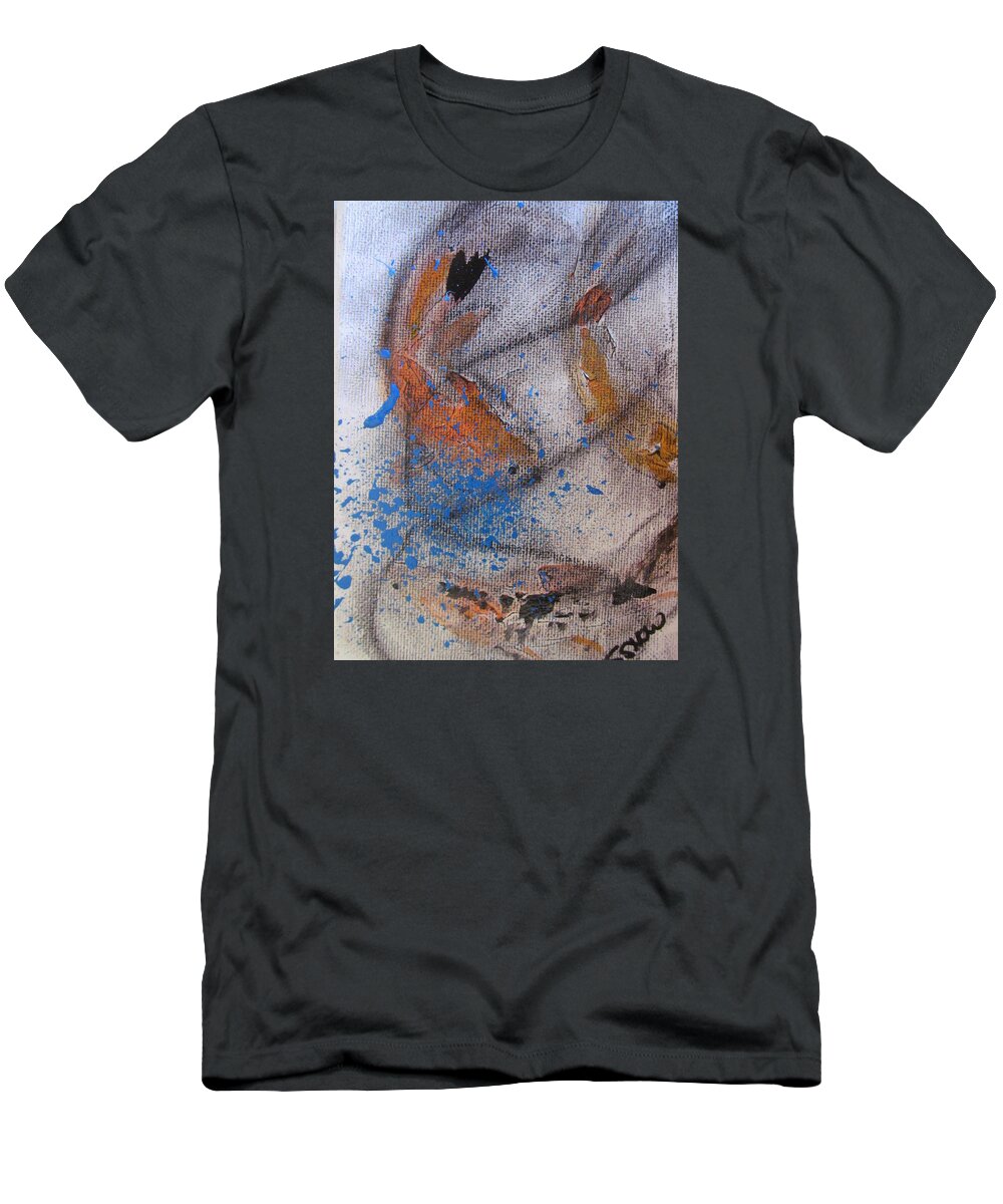 Water T-Shirt featuring the painting Playing Koi by Susan Voidets
