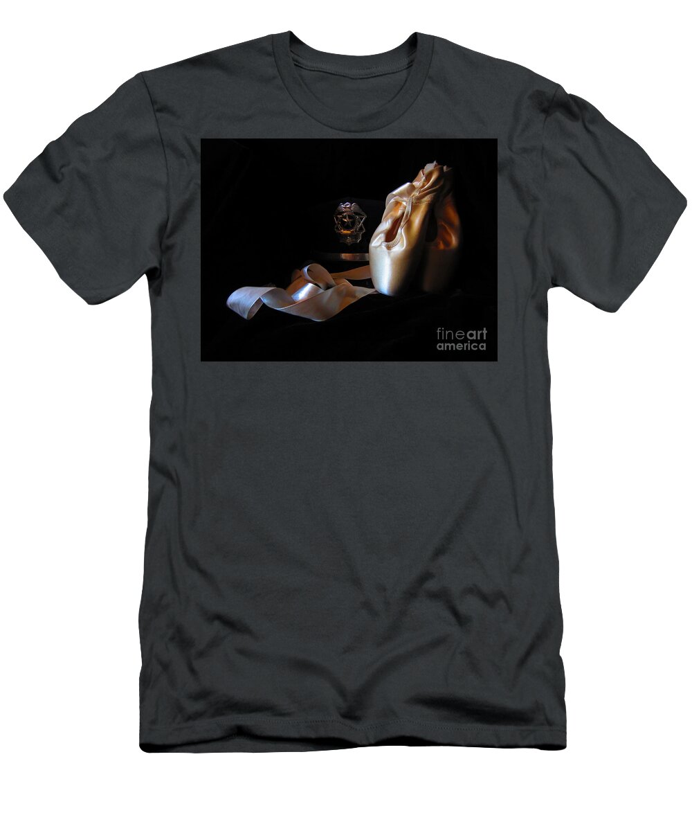 Pointe Shoes T-Shirt featuring the photograph Police and Pointe by Laurianna Taylor