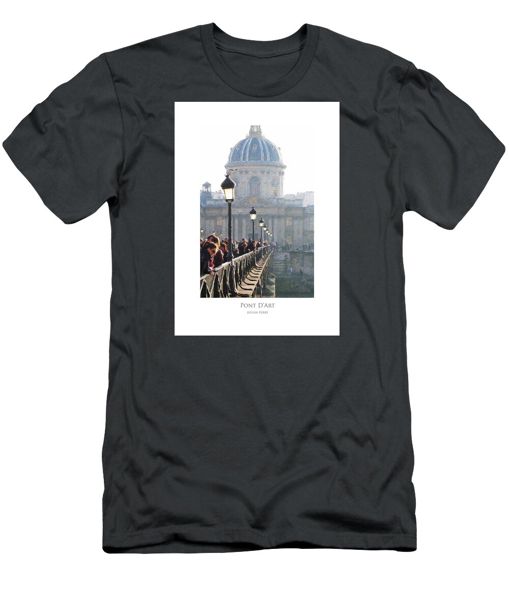 Pontd'art T-Shirt featuring the digital art Pont D'Art by Julian Perry