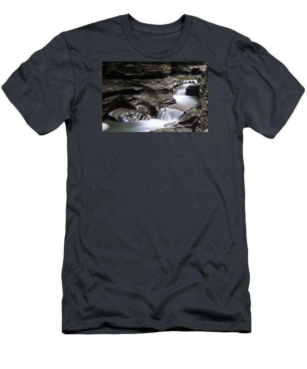 Waterfall T-Shirt featuring the photograph Pools of the Cavern by Weir Here And There