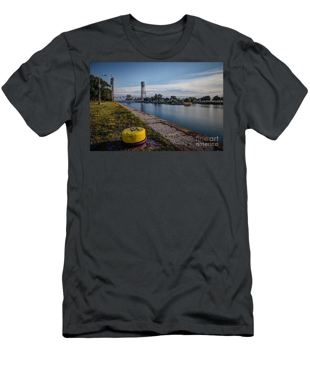 Bridge T-Shirt featuring the photograph Port Colborne by Roger Monahan