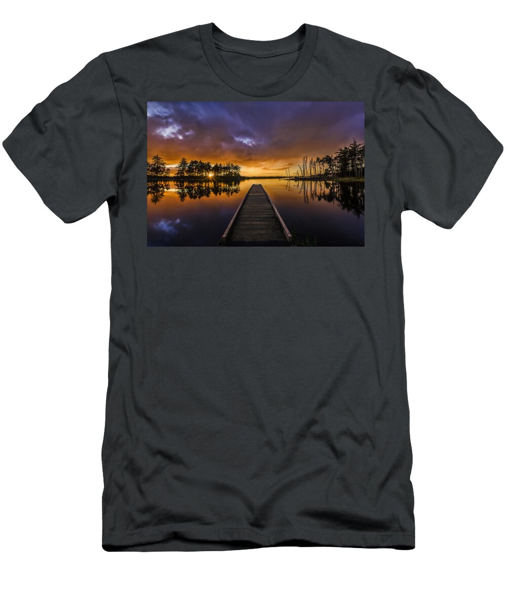 Bandon T-Shirt featuring the photograph Port Orford Lagoon by Don Hoekwater Photography