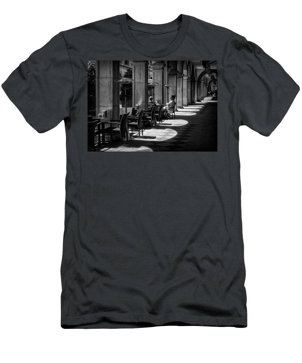 Andalusia T-Shirt featuring the photograph Portico conversation by Usha Peddamatham