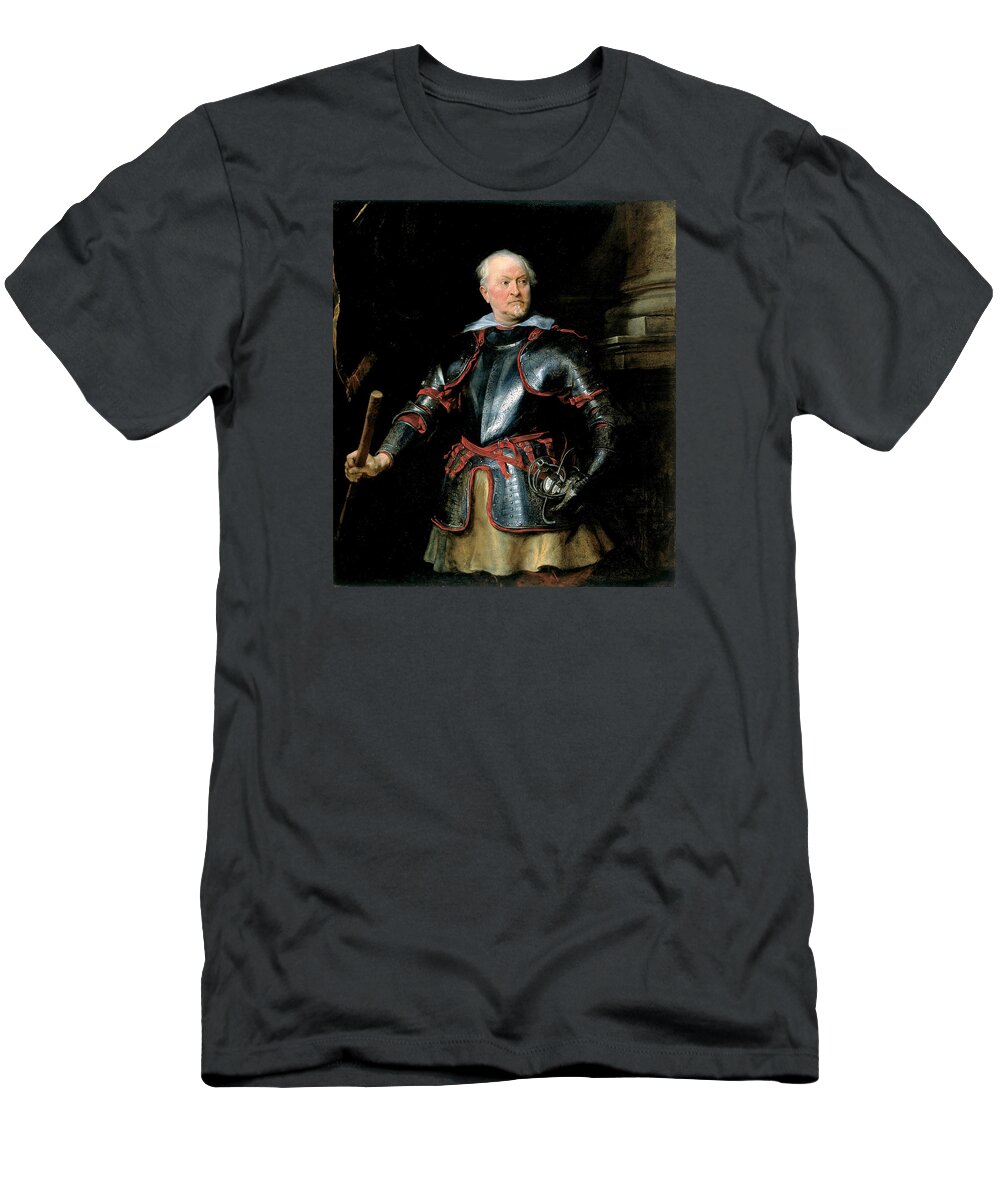 Anthony Van Dyck T-Shirt featuring the painting Portrait of a Man in Armor by Anthony van Dyck