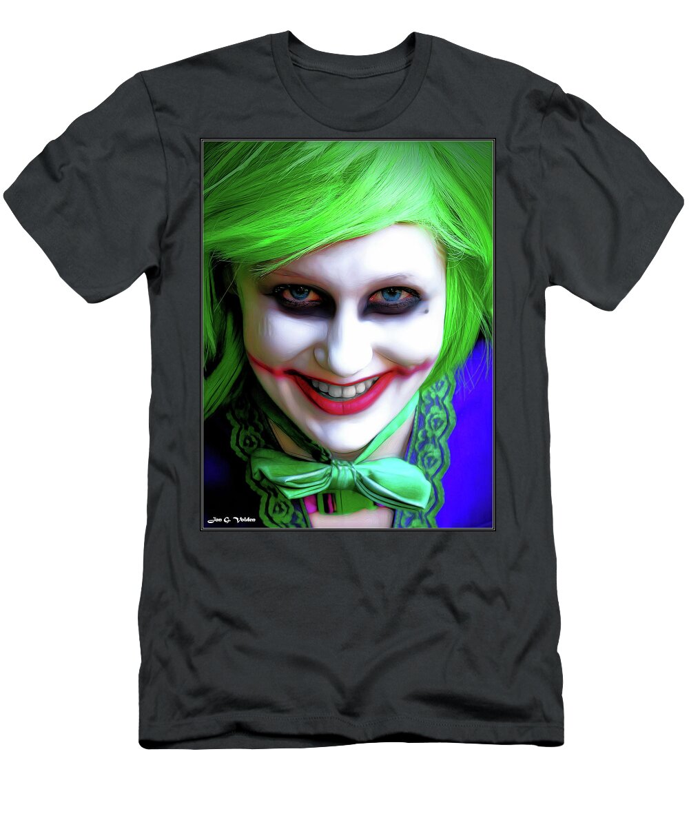Joker T-Shirt featuring the photograph Portrait Of A Joker by Jon Volden