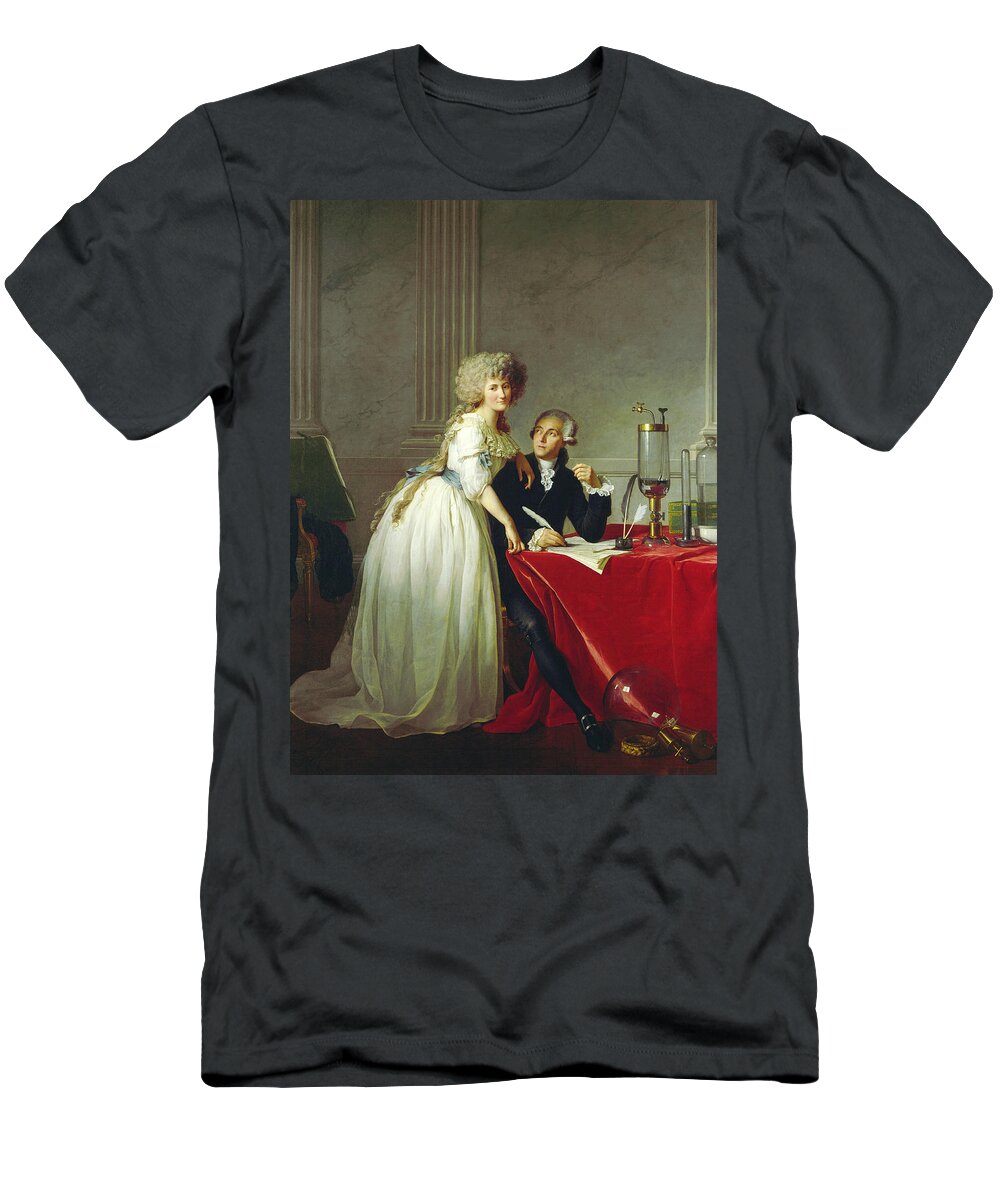 19th Century Art T-Shirt featuring the painting Portrait of Antoine-Laurent Lavoisier and His Wife by Jacques-Louis David