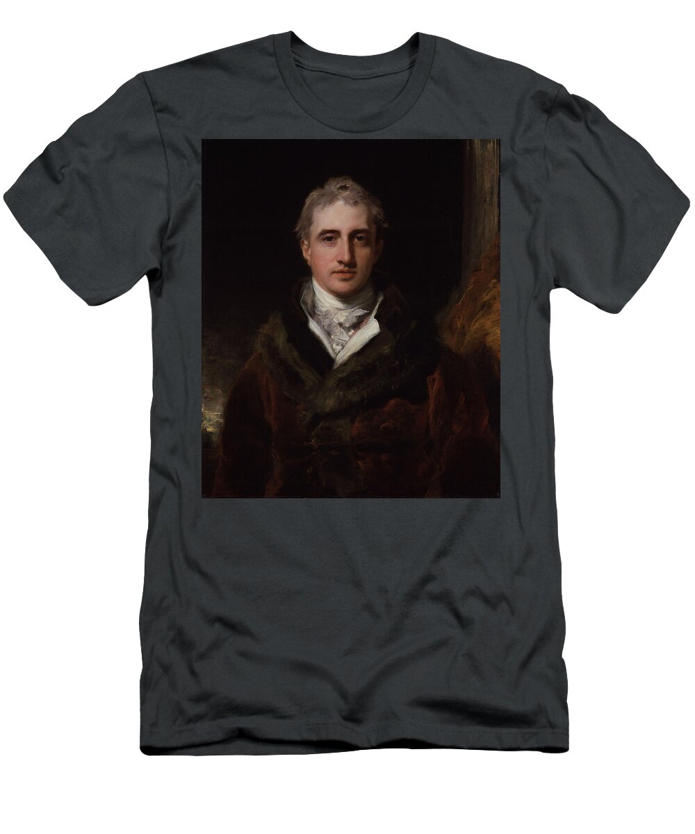 Portrait Of Robert Stewart T-Shirt featuring the painting Portrait of Robert Stewart by Thomas Lawrence