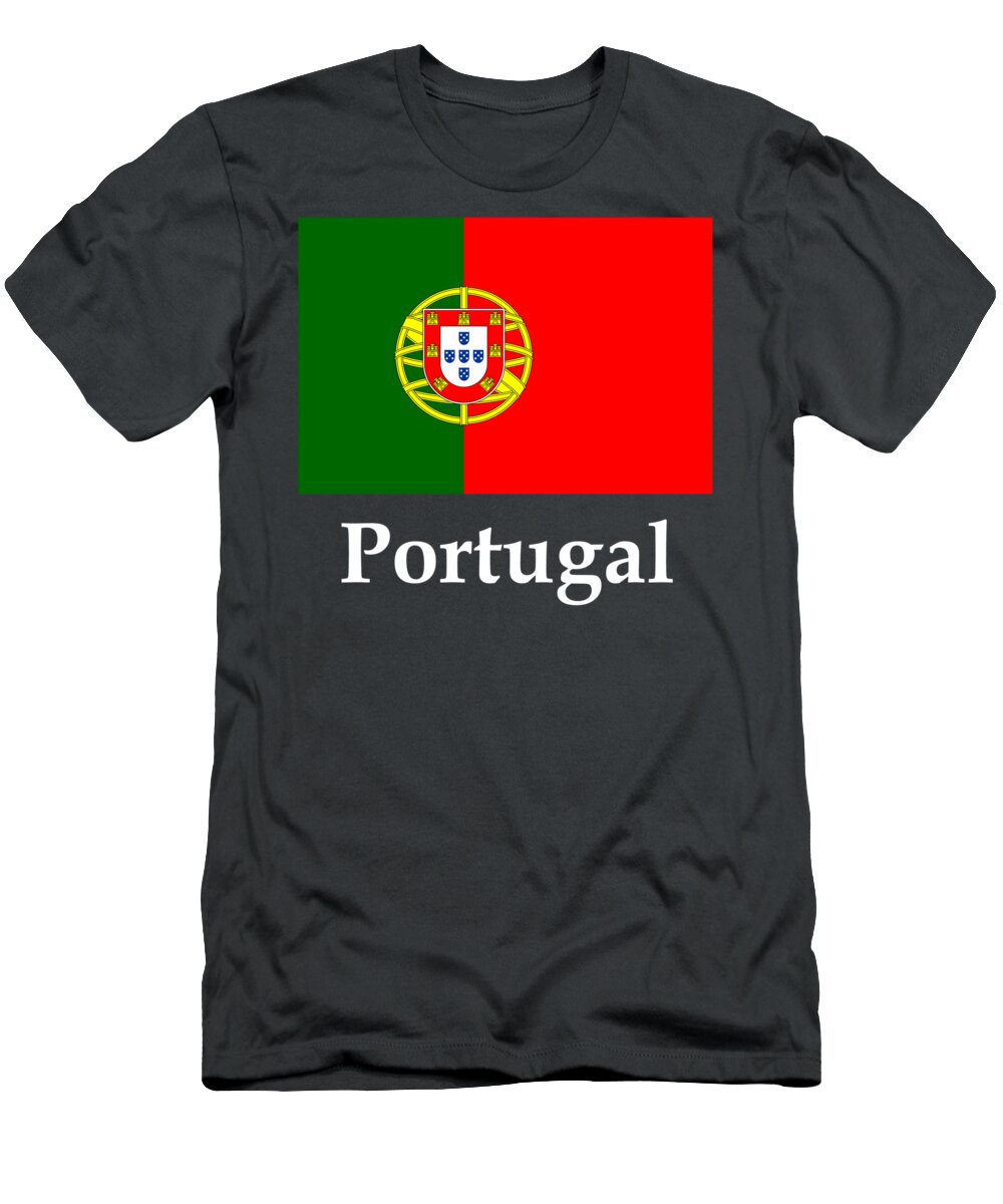 Matematik suge kjole Portugal Flag And Name T-Shirt by Frederick Holiday - Pixels