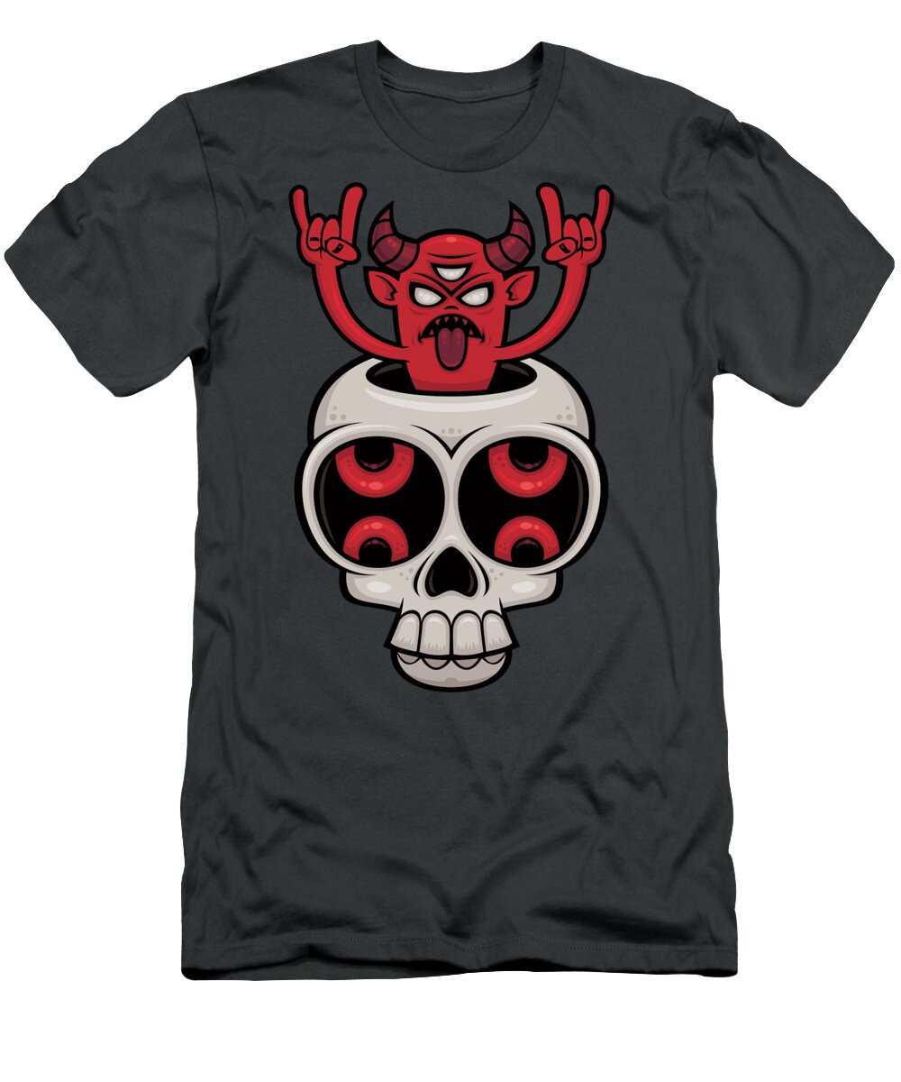 Skull T-Shirt featuring the digital art Possessed by John Schwegel