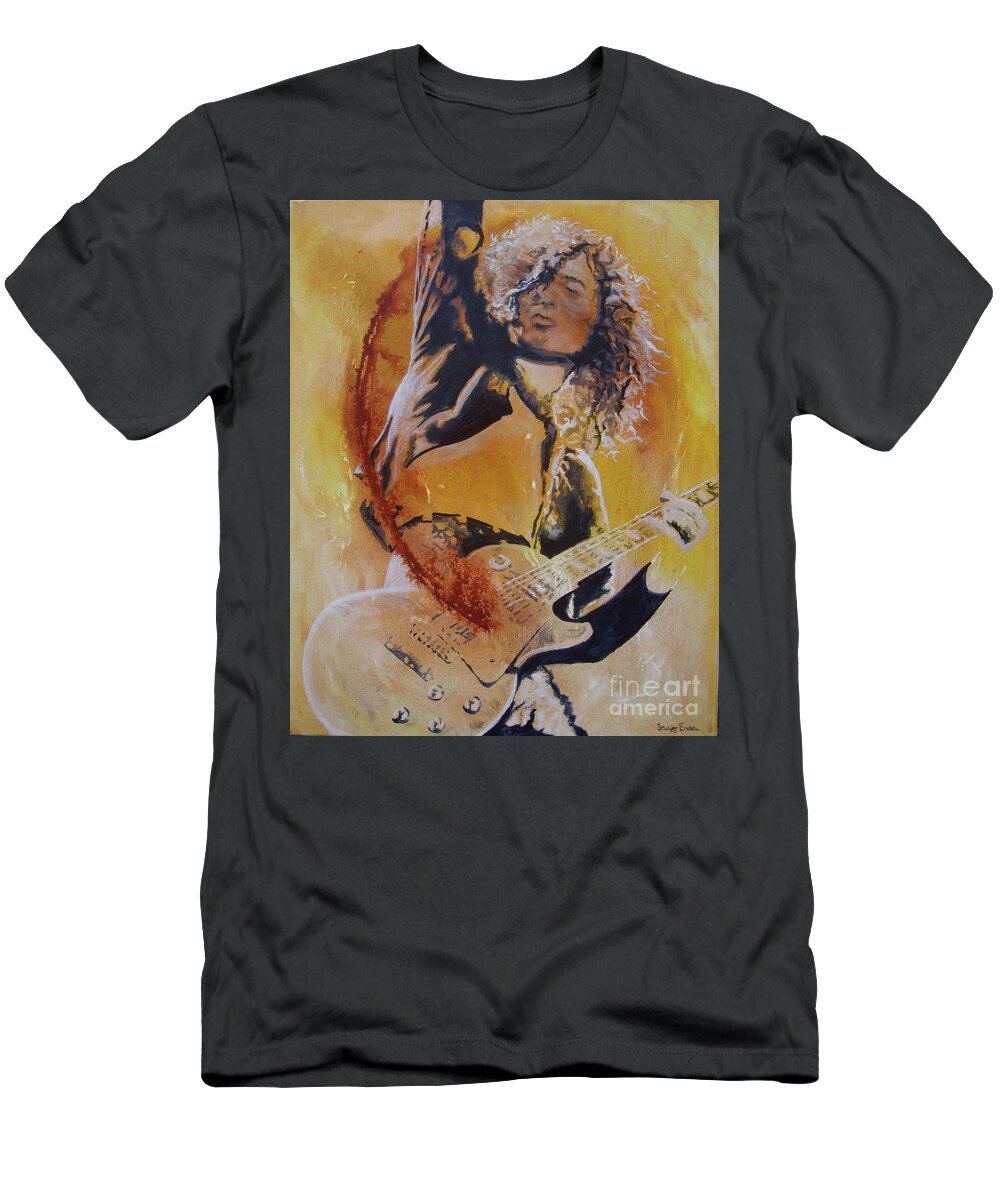 Led Zeppelin T-Shirt featuring the painting Power Chord by Stuart Engel