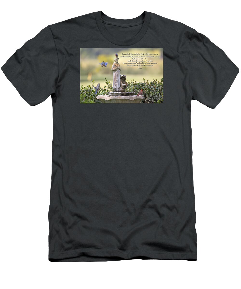 Prayer For Animals T-Shirt featuring the photograph Prayer for the Animals that Bless our Lives by Bonnie Barry
