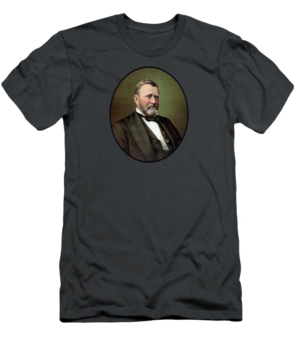 President Grant T-Shirt featuring the painting President Ulysses S Grant Portrait by War Is Hell Store
