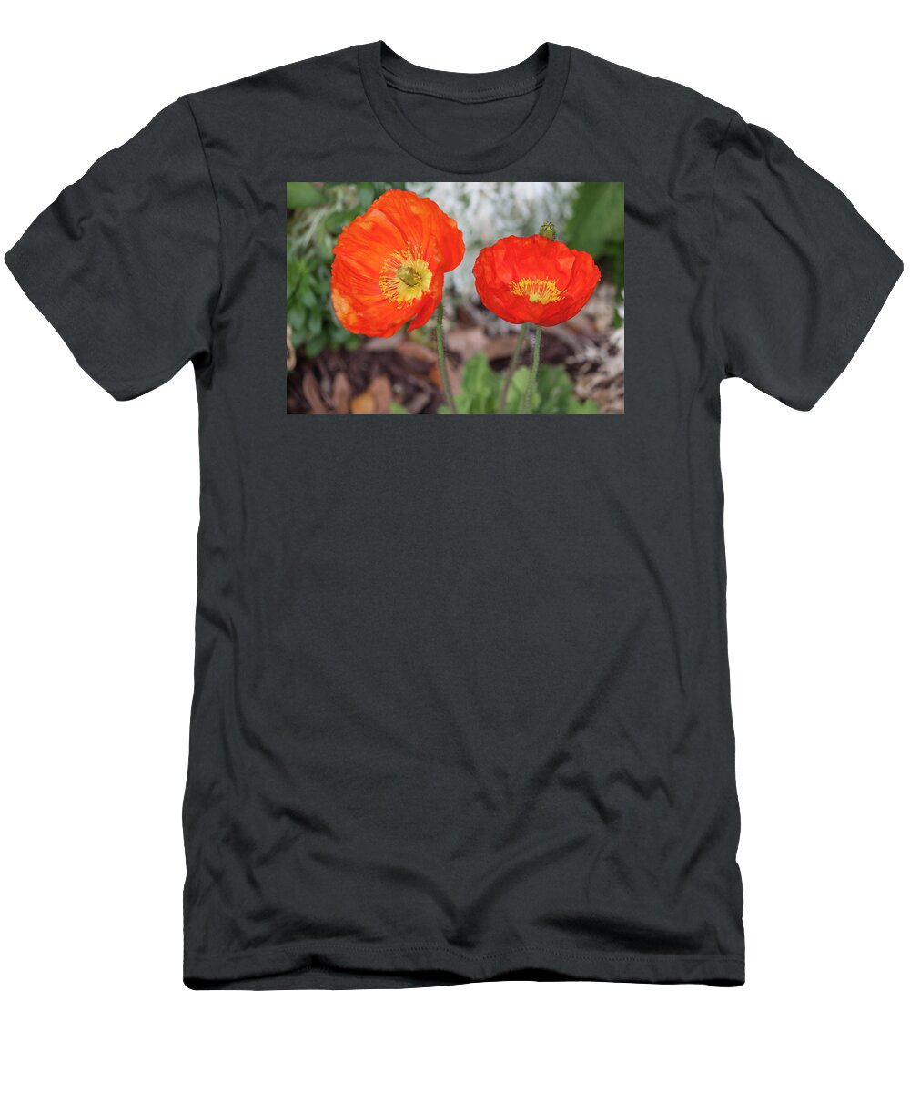 Photograph T-Shirt featuring the photograph Pretty Poppies by Suzanne Gaff