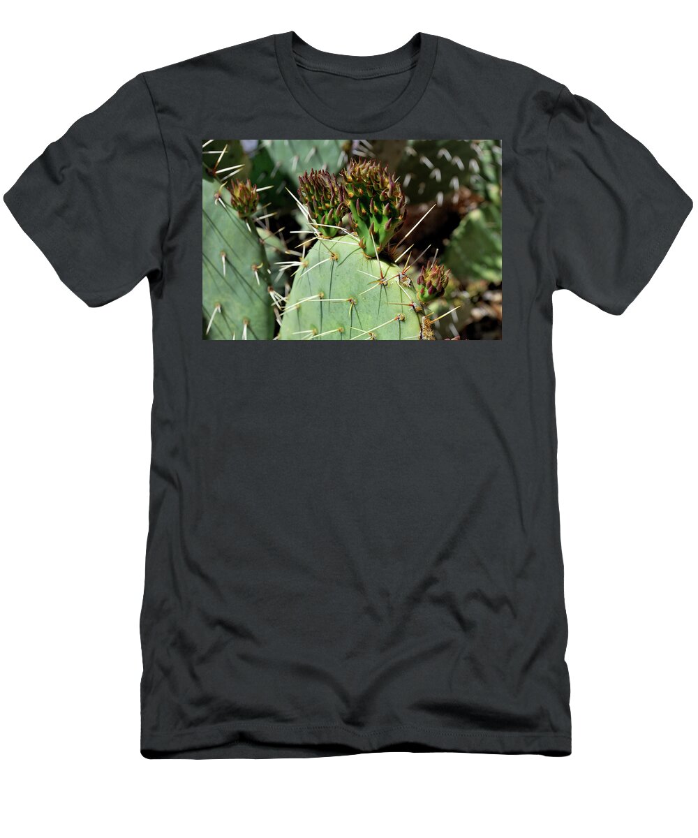 Nature T-Shirt featuring the photograph Prickly Pear Buds by Ron Cline