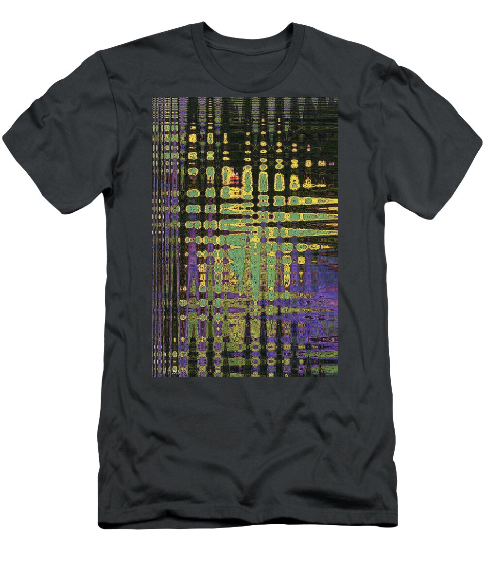 Prickly Pear Plant Abstract T-Shirt featuring the digital art Prickly Pear Plant Abstract by Tom Janca