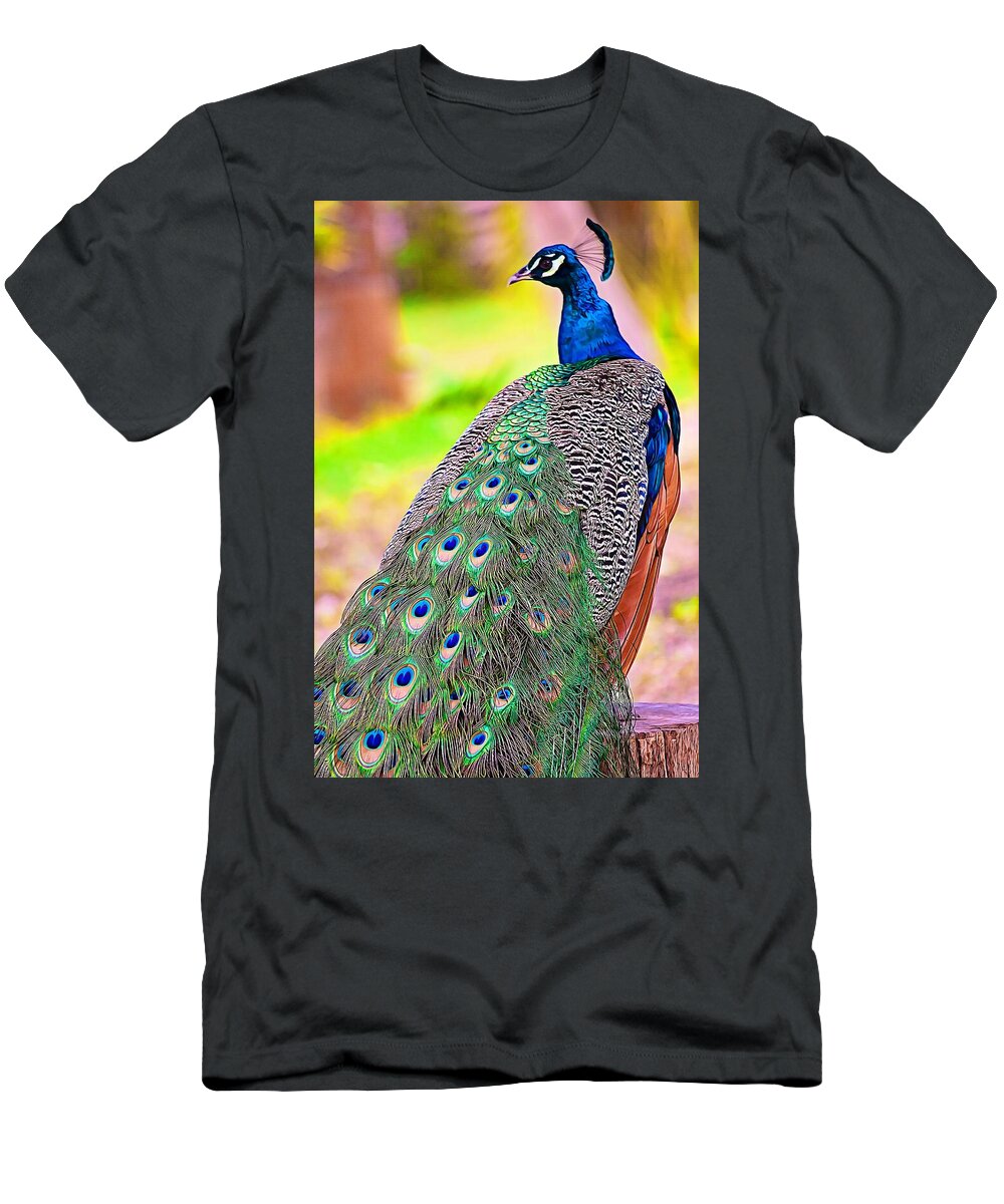 Bird T-Shirt featuring the photograph Proudly spotted by Tatiana Travelways