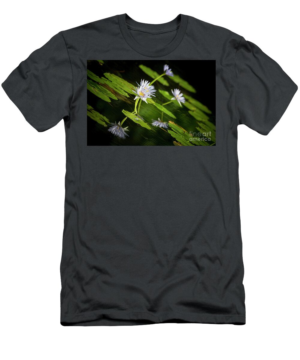 Photography T-Shirt featuring the photograph Punaluu Lilly Pond 1 by Daniel Knighton