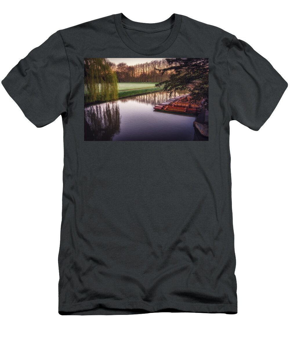 Boat T-Shirt featuring the photograph Punts on the Cam by James Billings