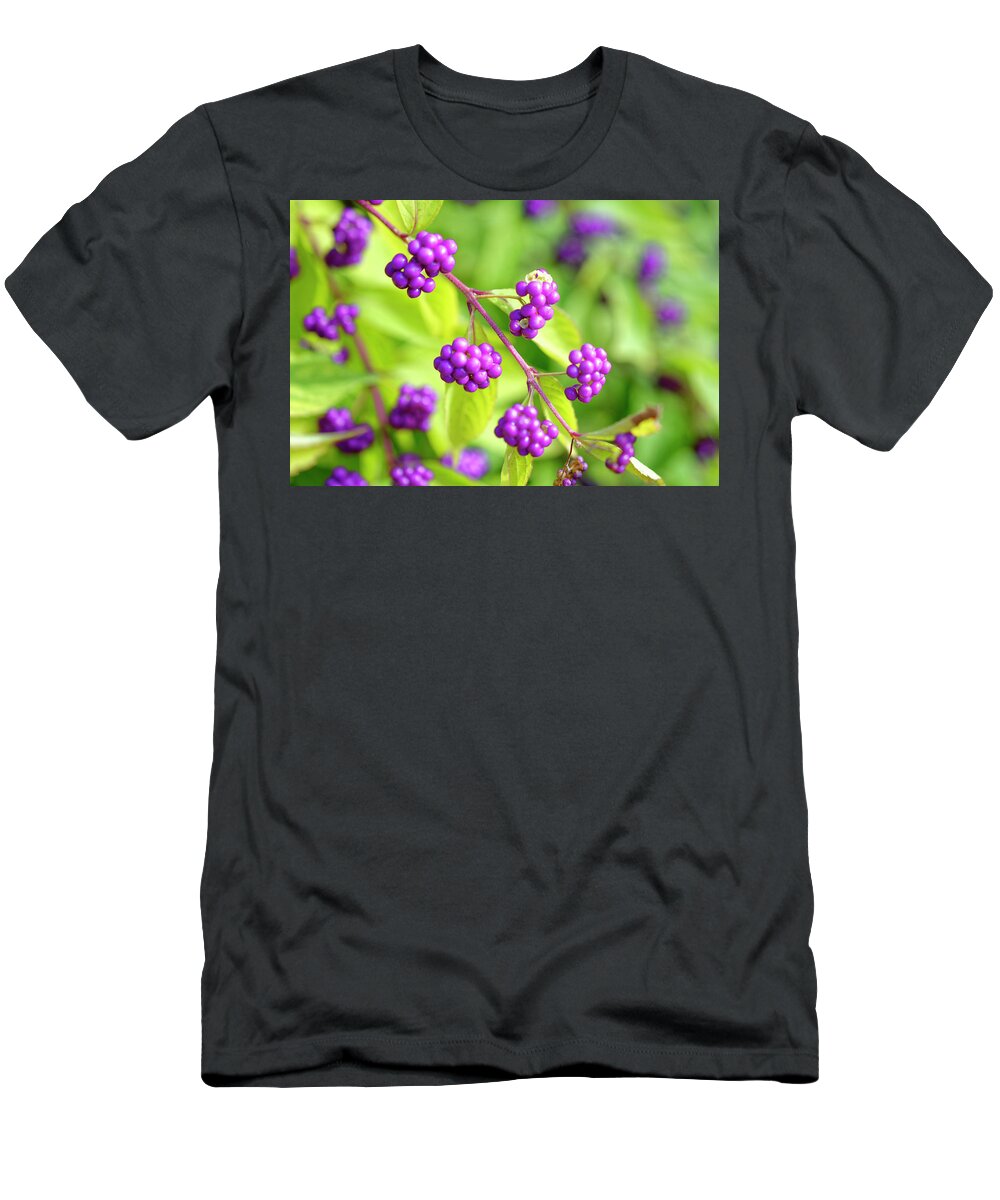 Berries T-Shirt featuring the photograph Purple berries by Peter Ponzio