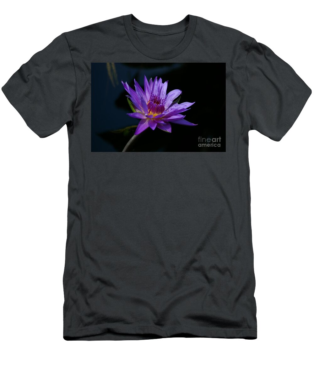 Lotus T-Shirt featuring the photograph Purple Lotus Waterlily by Jackie Irwin