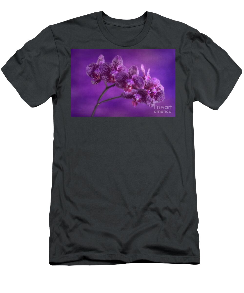 Flowers T-Shirt featuring the photograph Purple Orchids by Joan Bertucci