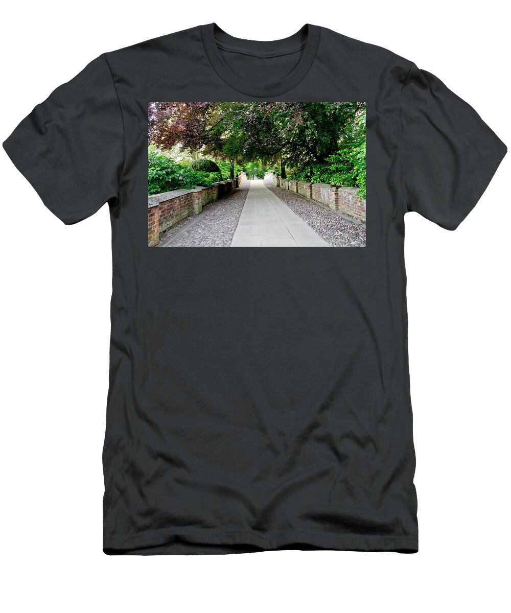Clare College T-Shirt featuring the photograph Quiet passage. by Elena Perelman