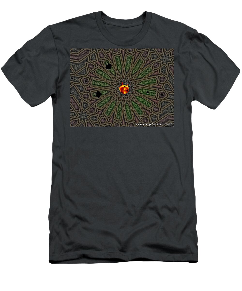 Space T-Shirt featuring the digital art Race For Time In a Space by Vincent Green