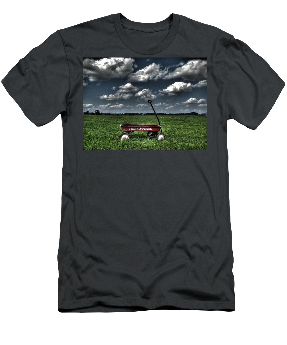Wagon T-Shirt featuring the photograph Radio Flyer by Jane Linders