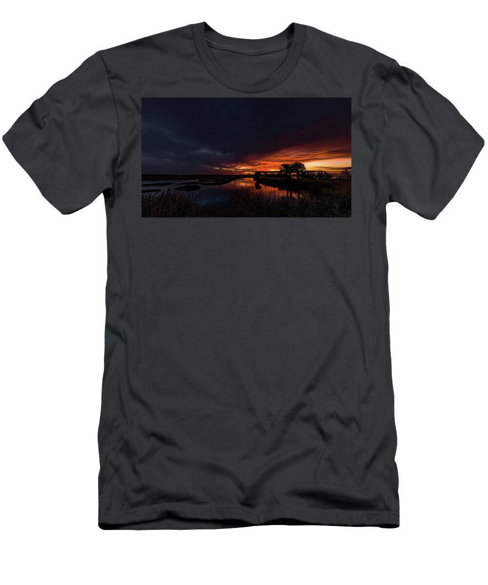 Indian River T-Shirt featuring the photograph Rain or Shine - by Norman Peay