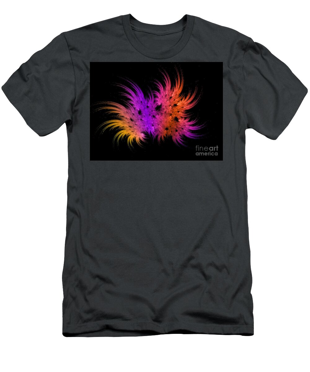 Fractals T-Shirt featuring the digital art Rainbow Bouquet by Geraldine DeBoer