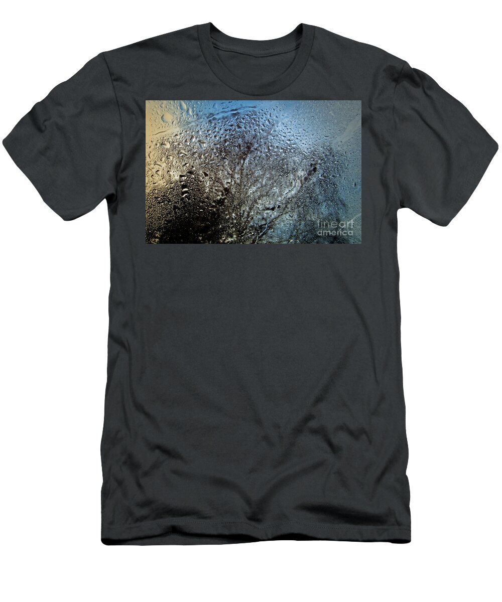 Art T-Shirt featuring the photograph Rainy day - Water drops on window by Dimitar Hristov