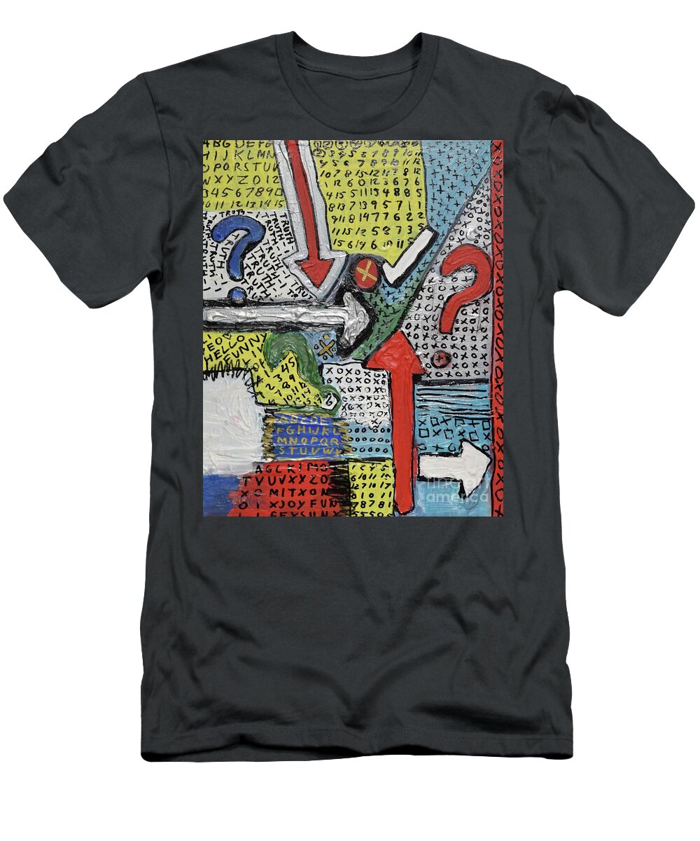 Randomart T-Shirt featuring the painting Random Art by Aj Watson